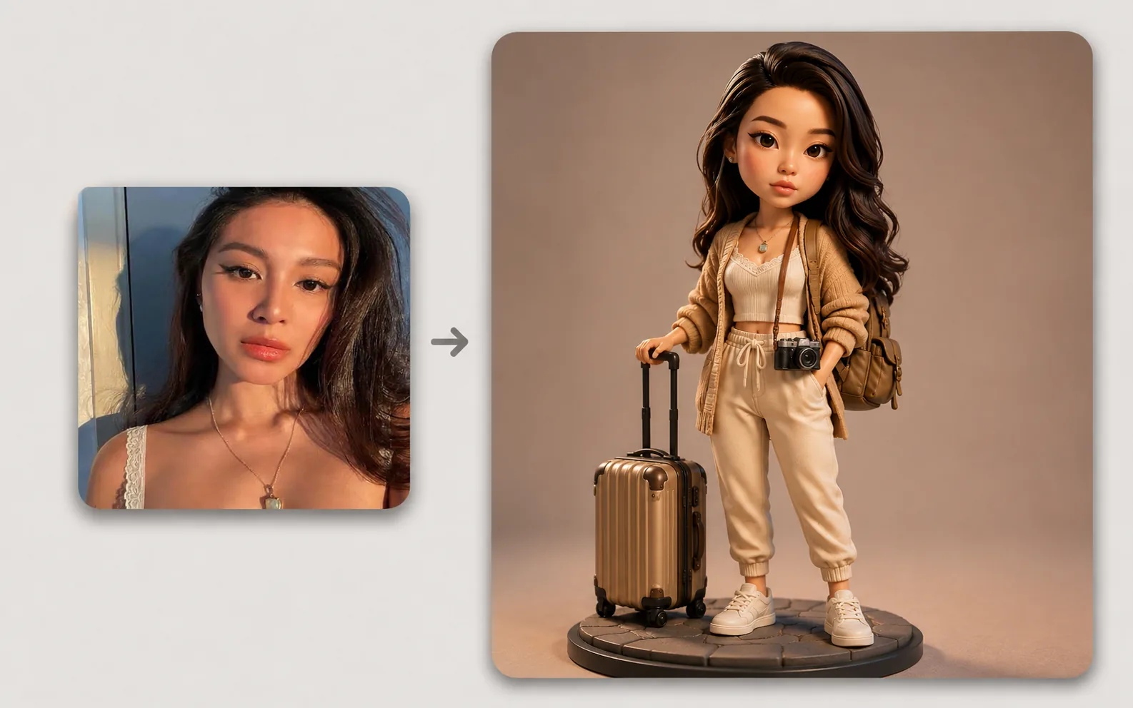 Weekend Traveler action figure example