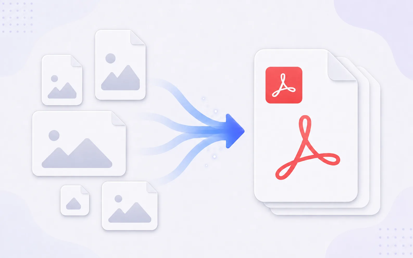 Multiple photos combined into a single PDF document with Pixredi