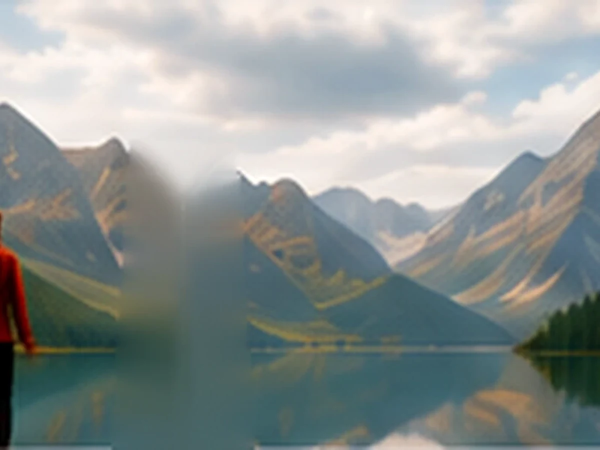 A landscape photo with an unwanted object before cleanup