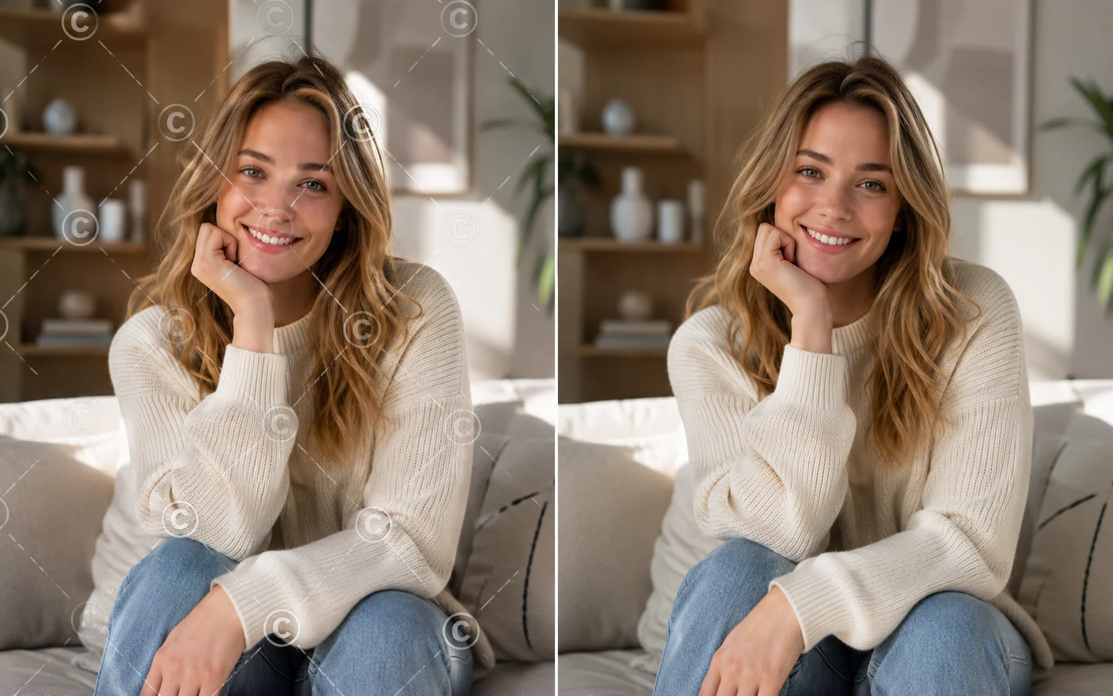 A photo after a visible watermark was removed with Pixredi